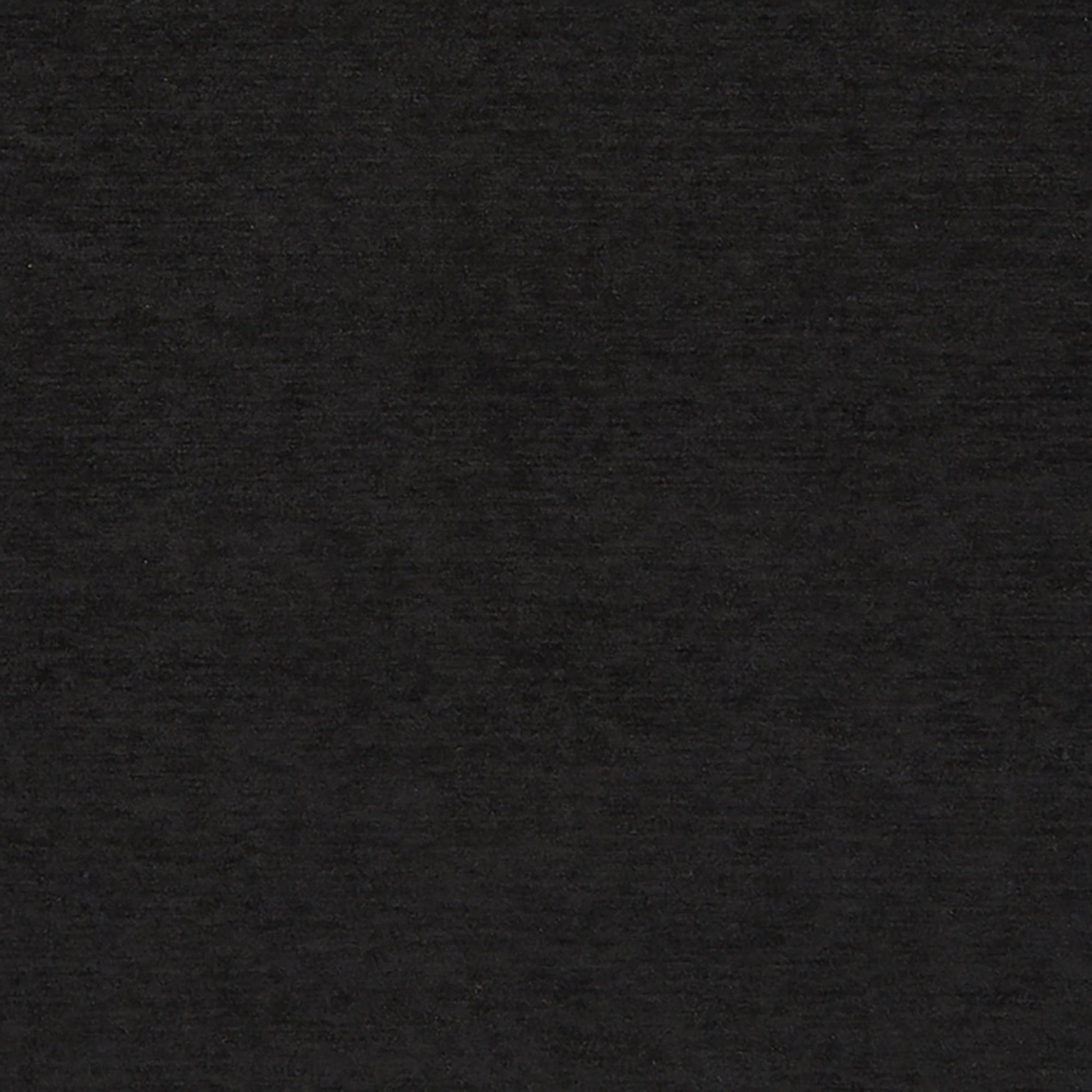 Plain black chenille fabric swatch with subtle texture.