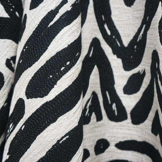 JF Fabrics JF Studio ADORA 98 Fabric Contemporary, Abstract Beige, Black  Jacquard - 9042598 SJ103