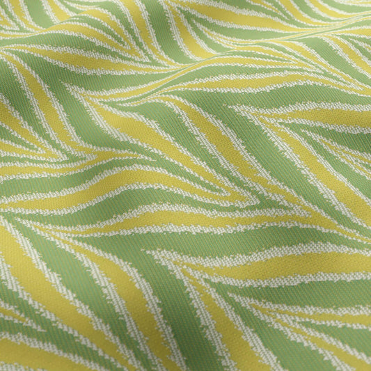 JF Fabrics FibreGuard Outdoor ADRIFT 78 Fabric Contemporary, Geometric White, Yellow, Green  Embroidery, Woven, Outdoor - 9463678 J9301