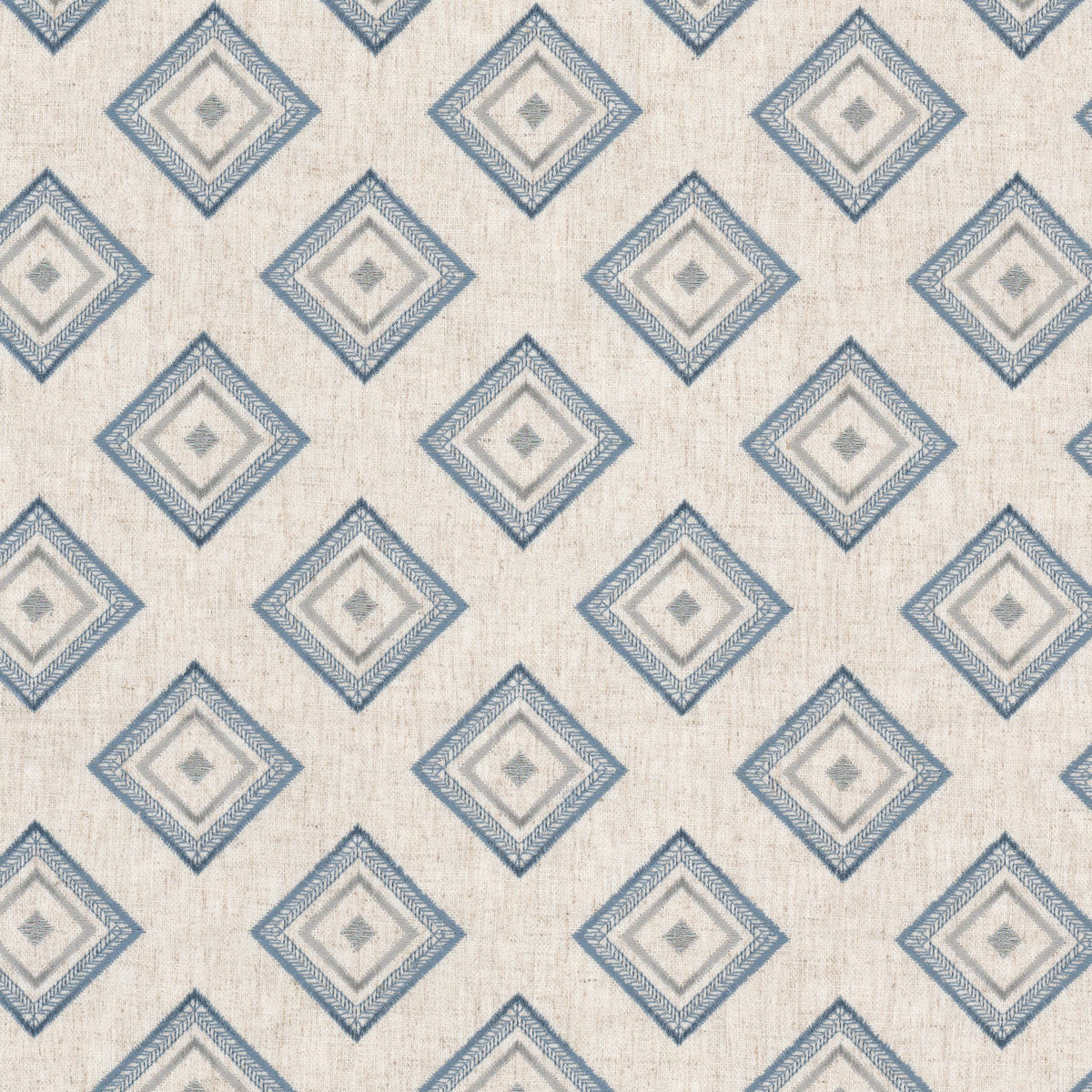STOUT TEXTILES  DRAPERY,EMBROIDERIES TRANSITIONAL,, DIAMOND BLUEBIRD,FRENCHBLUE   - AERO-1