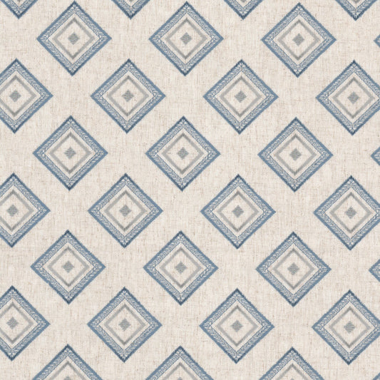 STOUT TEXTILES  DRAPERY,EMBROIDERIES TRANSITIONAL,, DIAMOND BLUEBIRD,FRENCHBLUE   - AERO-1