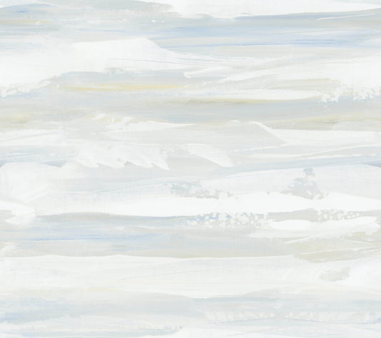 York Wallcoverings Artistic Abstracts On The Horizon Blue and Yellow Wallpaper Modern Stripes Blues  Wallpaper - AG2010