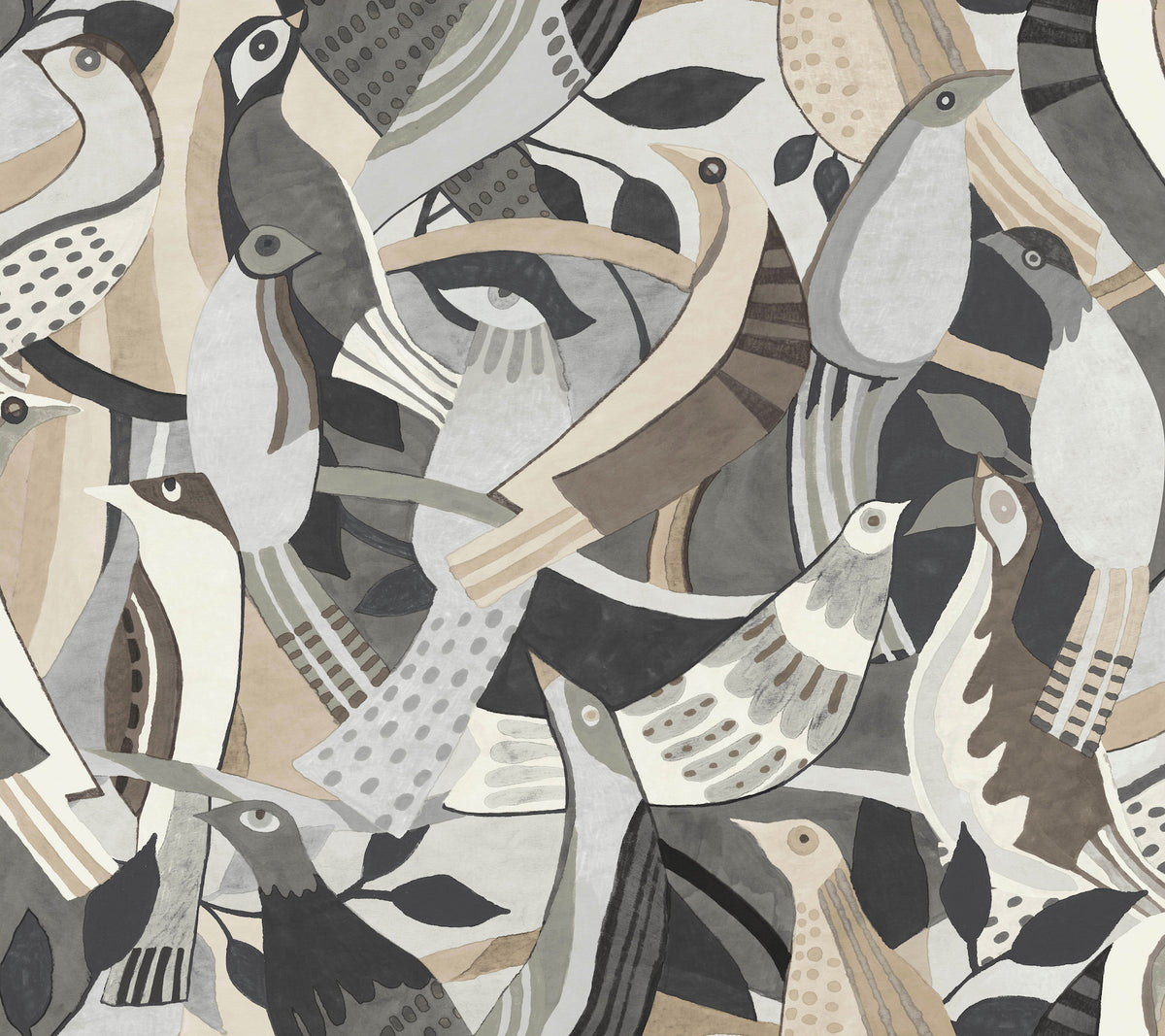 Abstract Map Flocking Patterns York Wallcoverings Artistic Abstracts Fauvist Flock Neutral Wallpaper ...