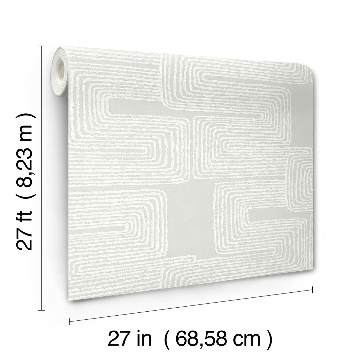 York Wallcoverings Artistic Abstracts Zulu Thread Dove & Pearl Wallpaper Bohemian Bohemian Dove & Pearl   - AG2035