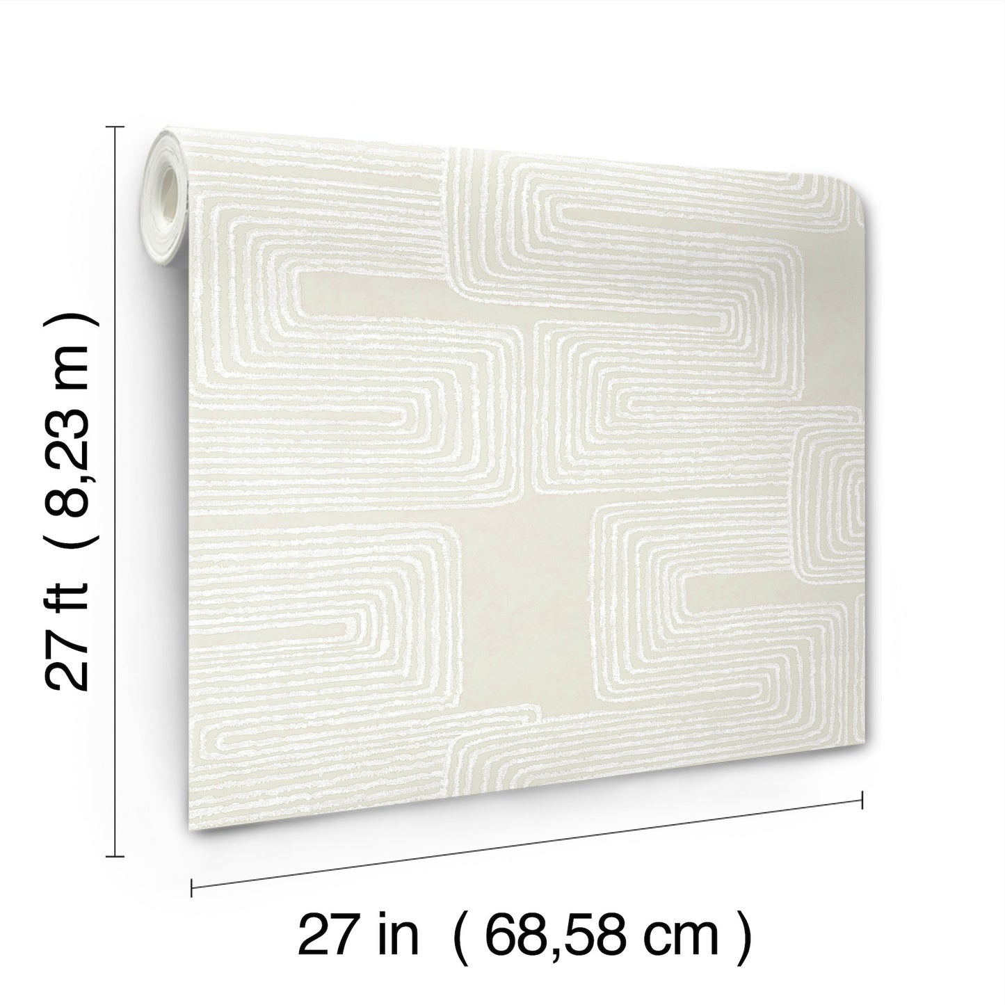 York Wallcoverings Artistic Abstracts Zulu Thread Neutral and Pearl Wallpaper Bohemian Bohemian Beiges  Wallpaper - AG2036