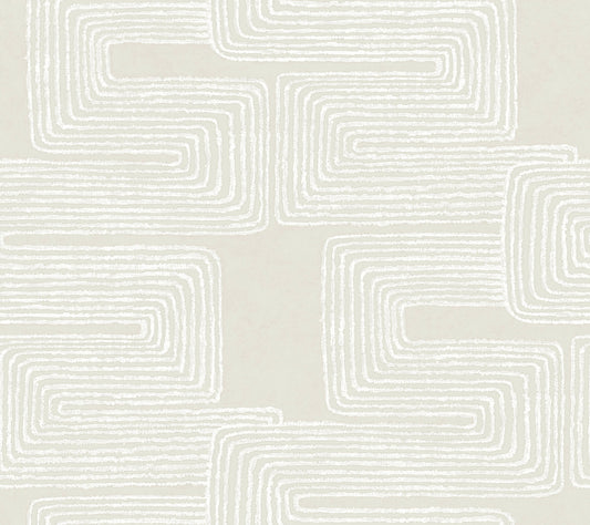 York Wallcoverings Artistic Abstracts Zulu Thread Neutral and Pearl Wallpaper Bohemian Bohemian Beiges  Wallpaper - AG2036