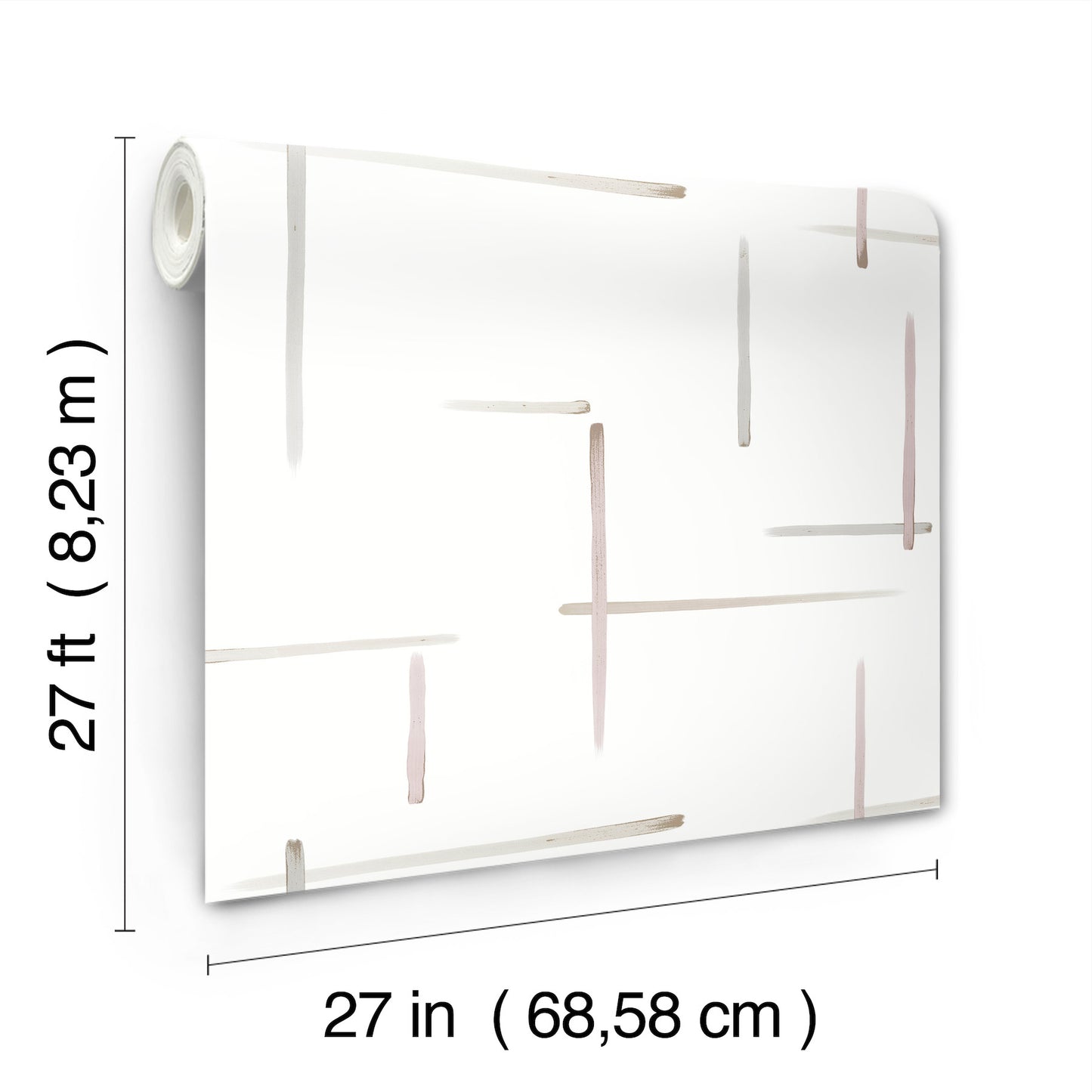 York Wallcoverings Artistic Abstracts Gilded Sumi-E Orchid and Glint Wallpaper Modern Modern and Transitional Whites and Off-Whites  Wallpaper - AG2040