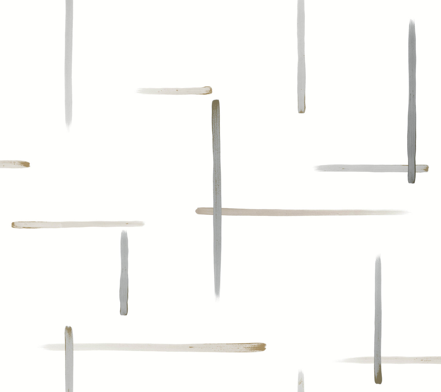 York Wallcoverings Artistic Abstracts Gilded Sumi-E Black and Gold Wallpaper Modern Modern and Transitional Whites and Off-Whites  Wallpaper - AG2041