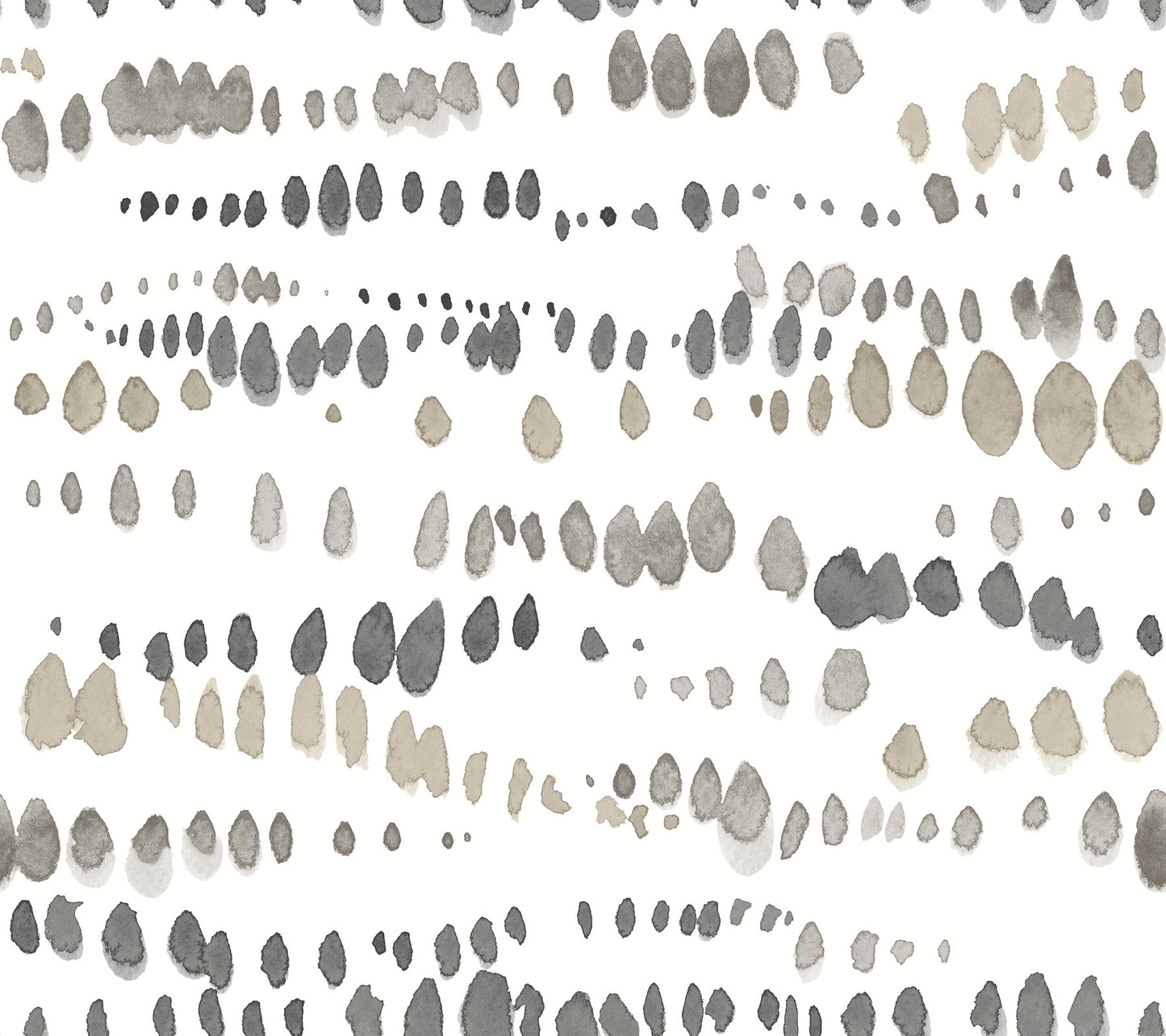 York Wallcoverings Artistic Abstracts Dewdrops Black and Taupe Wallpaper Modern Bohemian Blacks  Wallpaper - AG2046
