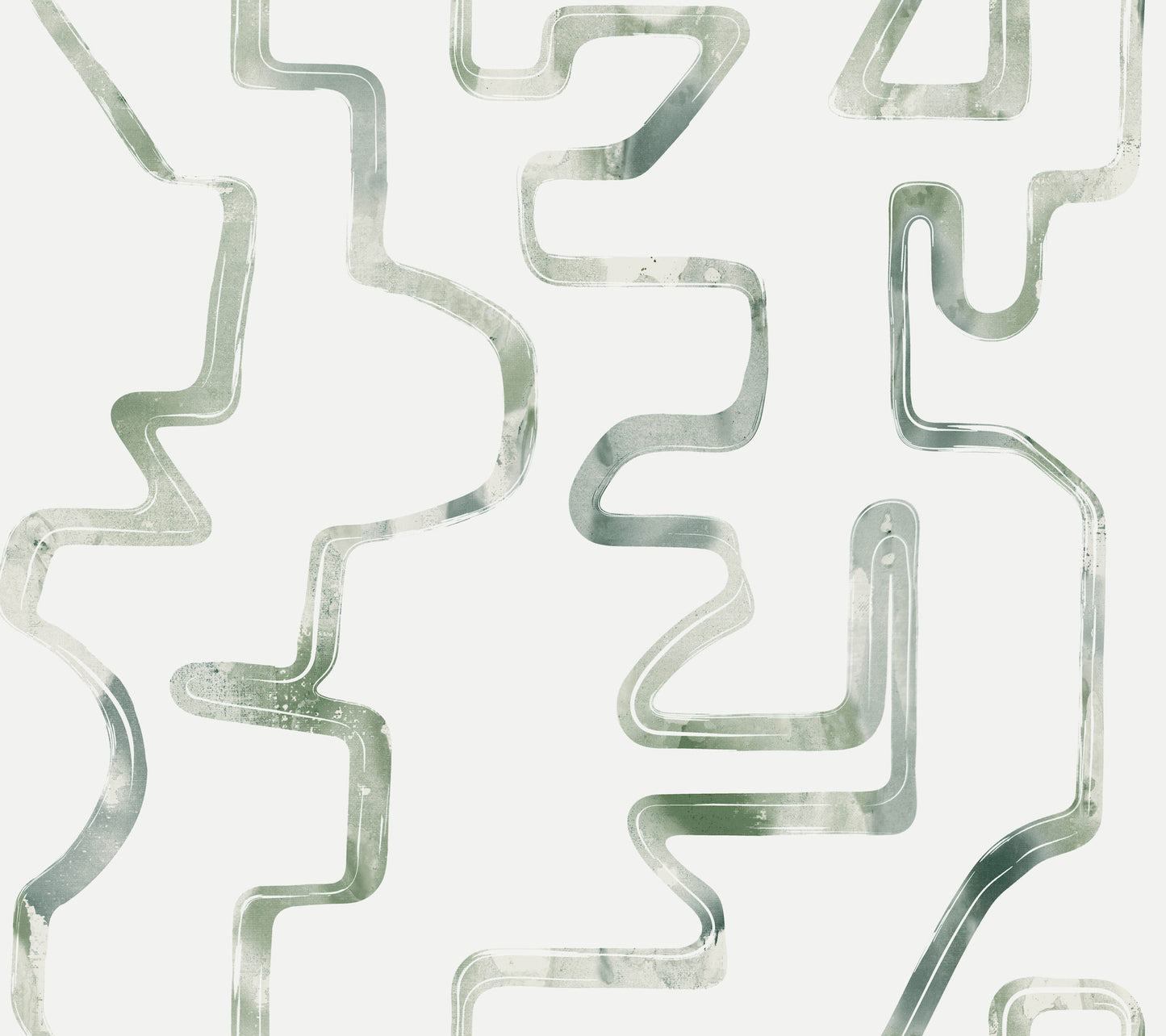 York Wallcoverings Artistic Abstracts Abstract Aura Green and Grey Wallpaper Modern Geometrics Whites and Off-Whites  Wallpaper - AG2051