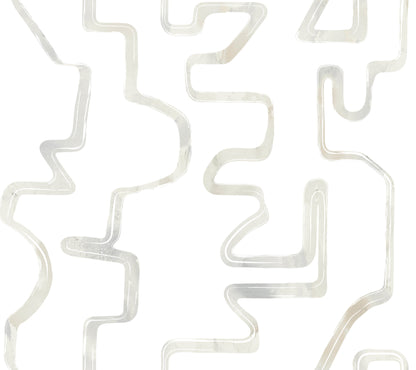 York Wallcoverings Artistic Abstracts Abstract Aura Neutral Wallpaper Modern Geometrics Whites and Off-Whites  Wallpaper - AG2053