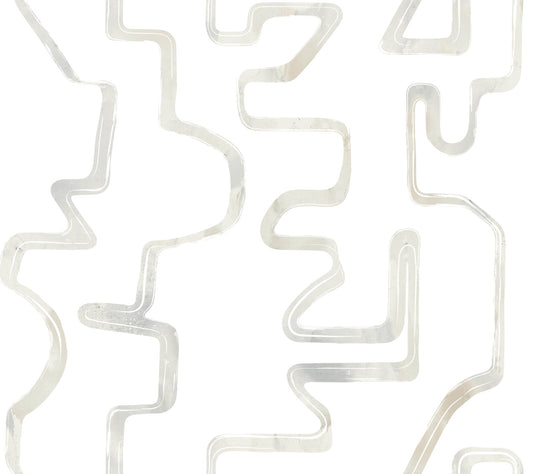 York Wallcoverings Artistic Abstracts Abstract Aura Neutral Wallpaper Modern Geometrics Whites and Off-Whites  Wallpaper - AG2053