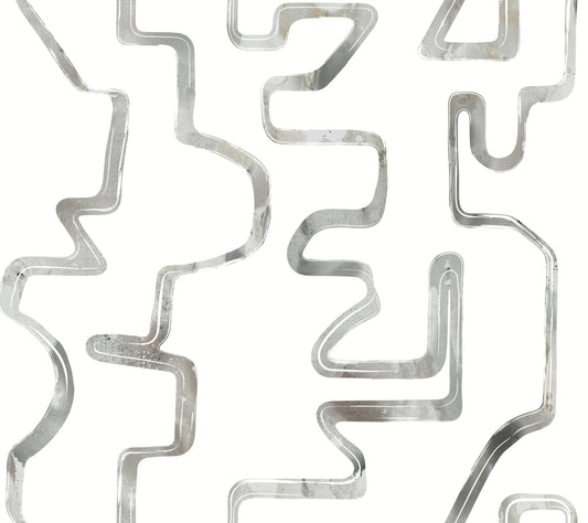 York Wallcoverings Artistic Abstracts Abstract Aura Black Wallpaper Modern Geometrics Whites and Off-Whites  Wallpaper - AG2054