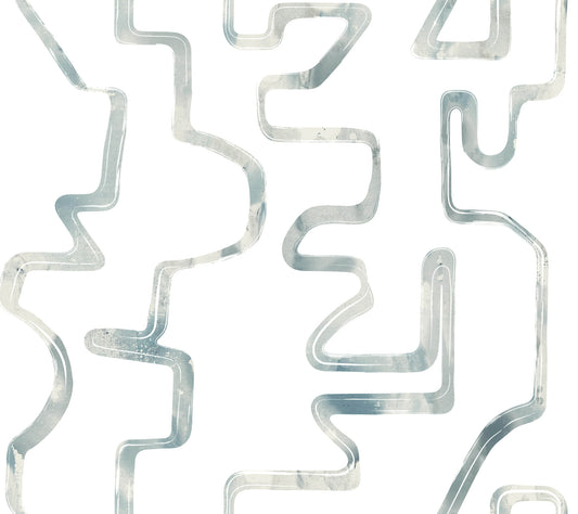 York Wallcoverings Artistic Abstracts Abstract Aura Blue Smoke Wallpaper Modern Geometrics Whites and Off-Whites  Wallpaper - AG2055