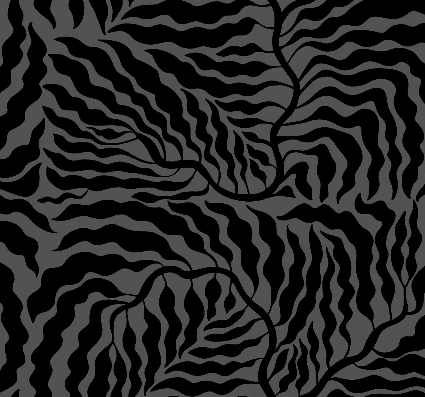 York Wallcoverings Artistic Abstracts Fern Fronds Black Wallpaper Modern Botanical Blacks  Wallpaper - AG2062