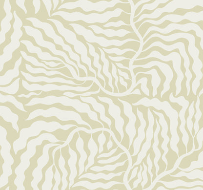 York Wallcoverings Artistic Abstracts Fern Fronds Light Green & White Wallpaper Botanical Botanical Light Green & White   - AG2065