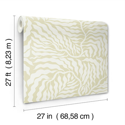 York Wallcoverings Artistic Abstracts Fern Fronds Light Green & White Wallpaper Botanical Botanical Light Green & White   - AG2065