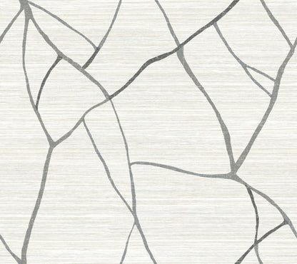 York Wallcoverings Artistic Abstracts Raska Ivory Wallpaper Modern Faux Grasscloth Beiges  Wallpaper - AG2081