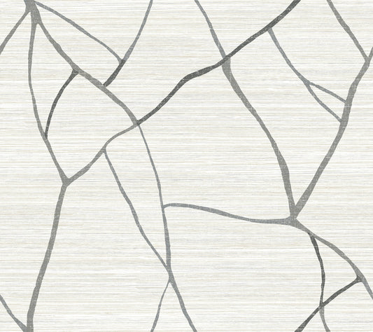 York Wallcoverings Artistic Abstracts Raska Ivory Wallpaper Modern Faux Grasscloth Beiges  Wallpaper - AG2081