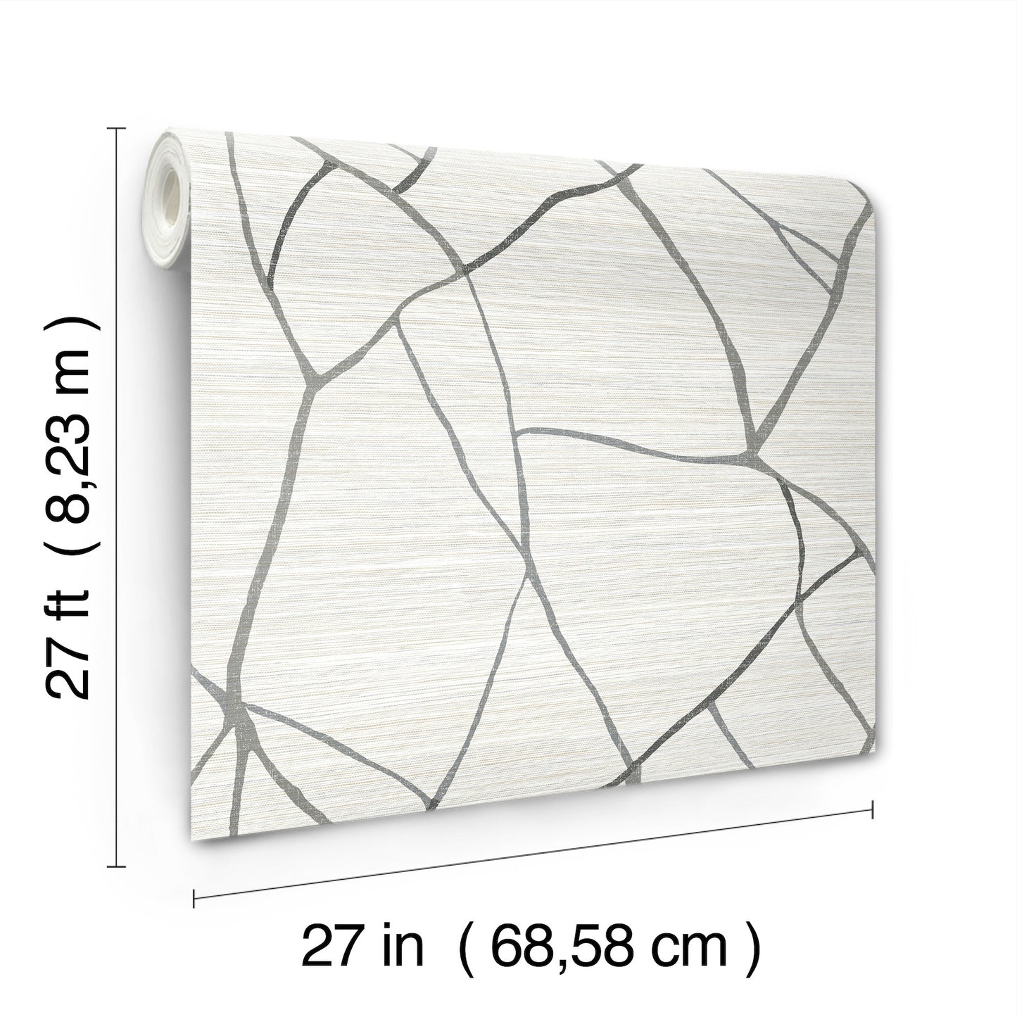 York Wallcoverings Artistic Abstracts Raska Ivory Wallpaper Modern Faux Grasscloth Beiges  Wallpaper - AG2081