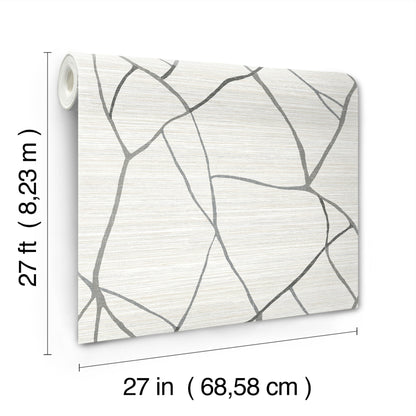 York Wallcoverings Artistic Abstracts Raska Ivory Wallpaper Modern Faux Grasscloth Beiges  Wallpaper - AG2081