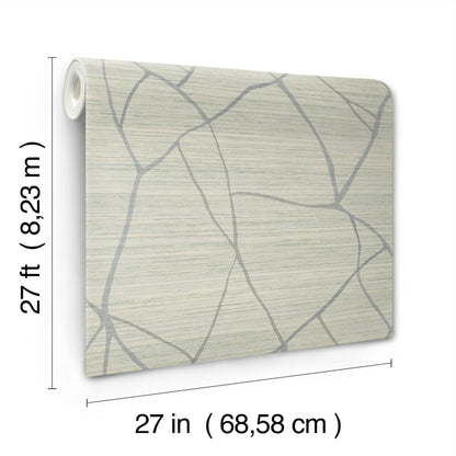 York Wallcoverings Artistic Abstracts Raska Jade Wallpaper Modern Faux Grasscloth Blues  Wallpaper - AG2084