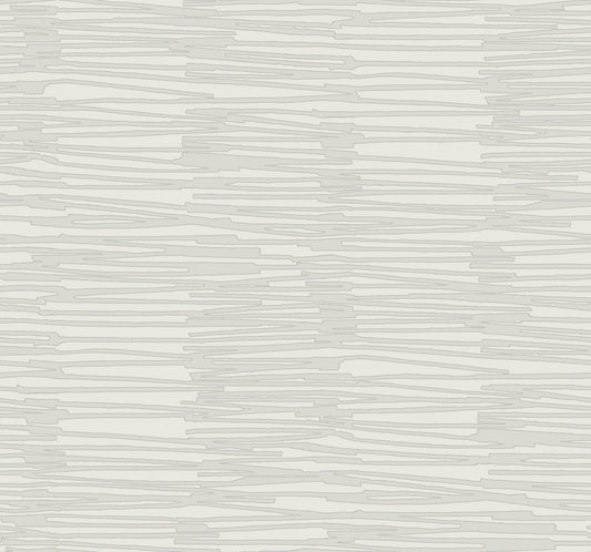 York Wallcoverings Artistic Abstracts Water Reed Thatch Dove and Silver Wallpaper Modern Bohemian Beiges  Wallpaper - AG2092