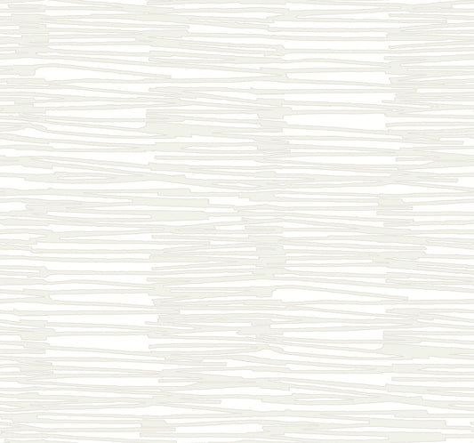 York Wallcoverings Artistic Abstracts Water Reed Thatch Ivory and Glint Wallpaper Modern Bohemian Whites and Off-Whites  Wallpaper - AG2096