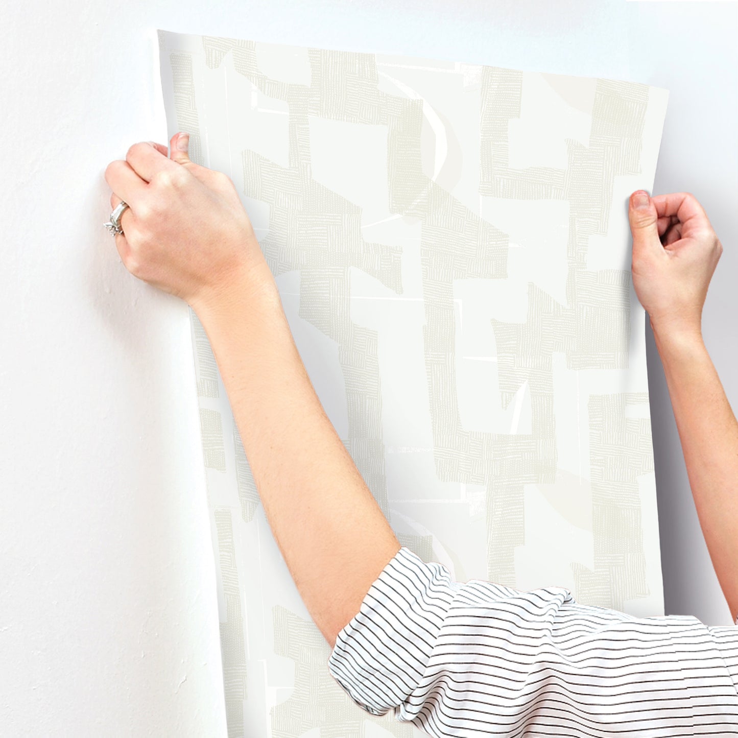 York Wallcoverings Artistic Abstracts Modern Tribal Dove & Sand Wallpaper Geometrics Geometrics Dove & Sand   - AG2102