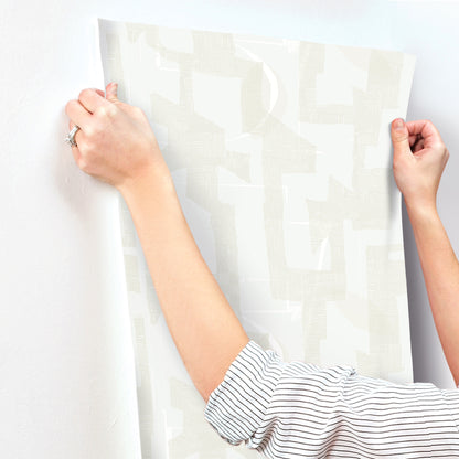 York Wallcoverings Artistic Abstracts Modern Tribal Dove & Sand Wallpaper Geometrics Geometrics Dove & Sand   - AG2102