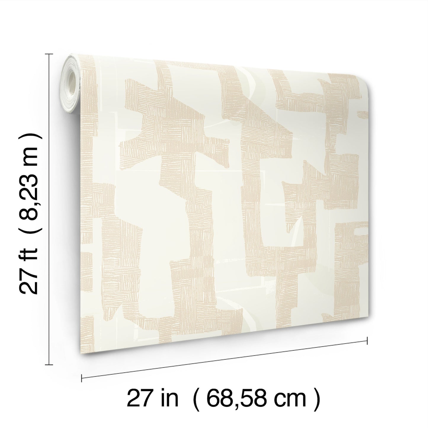 York Wallcoverings Artistic Abstracts Modern Tribal Caramel & Cream Wallpaper Geometrics Geometrics Caramel & Cream   - AG2103