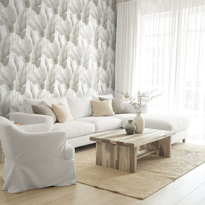 Seabrook Designs  Mantra Botanical Tropical Whites , Off Whites   - AG60008