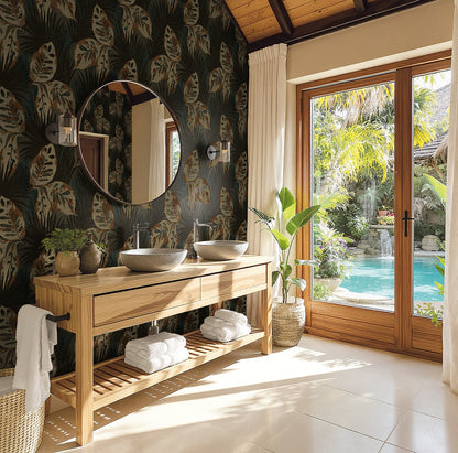 Seabrook Designs  Karma Botanical Tropical Browns , Taupes   - AG60202