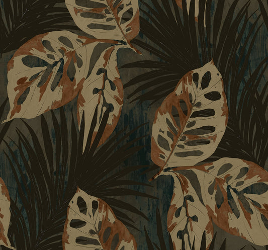 Seabrook Designs  Karma Botanical Tropical Browns , Taupes   - AG60202