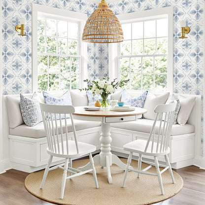 Seabrook Designs  Sari Geometric Contemporary Blues   - AG60402