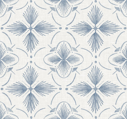 Seabrook Designs  Sari Geometric Contemporary Blues   - AG60402