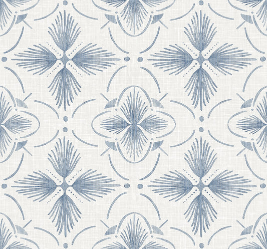 Seabrook Designs  Sari Geometric Contemporary Blues   - AG60402