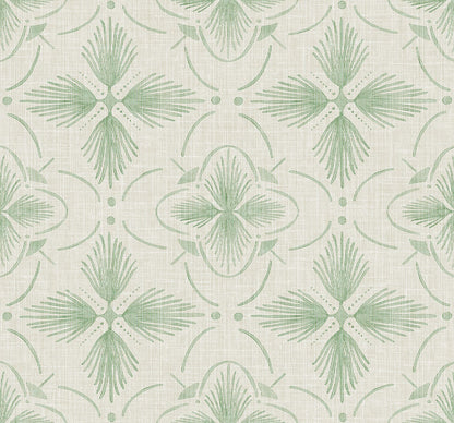 Seabrook Designs  Sari Geometric Contemporary Greens   - AG60404
