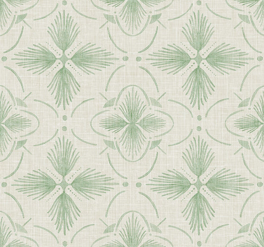 Seabrook Designs  Sari Geometric Contemporary Greens   - AG60404