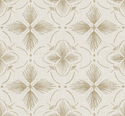 Seabrook Designs  Sari Geometric Contemporary Warm Neutrals , Beiges   - AG60405