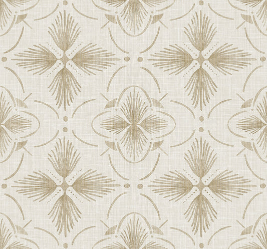 Seabrook Designs  Sari Geometric Contemporary Warm Neutrals , Beiges   - AG60405