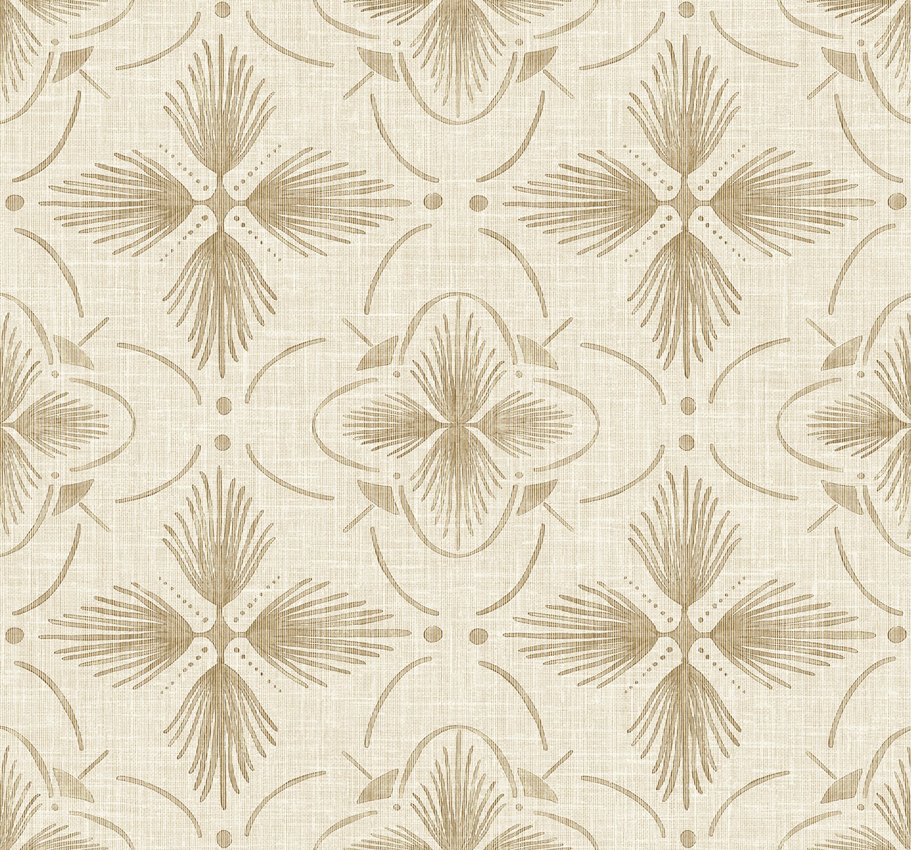 Seabrook Designs  Sari Geometric Contemporary Warm Neutrals , Beiges   - AG60406