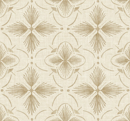 Seabrook Designs  Sari Geometric Contemporary Warm Neutrals , Beiges   - AG60406