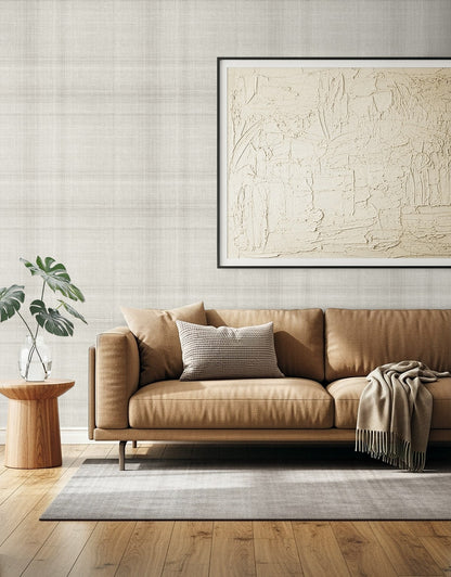Seabrook Designs  Oasis Faux Linen Contemporary Whites , Off Whites   - AG60500