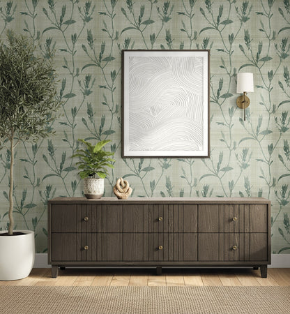 Seabrook Designs  Banyu Botanical Contemporary Greens   - AG60604