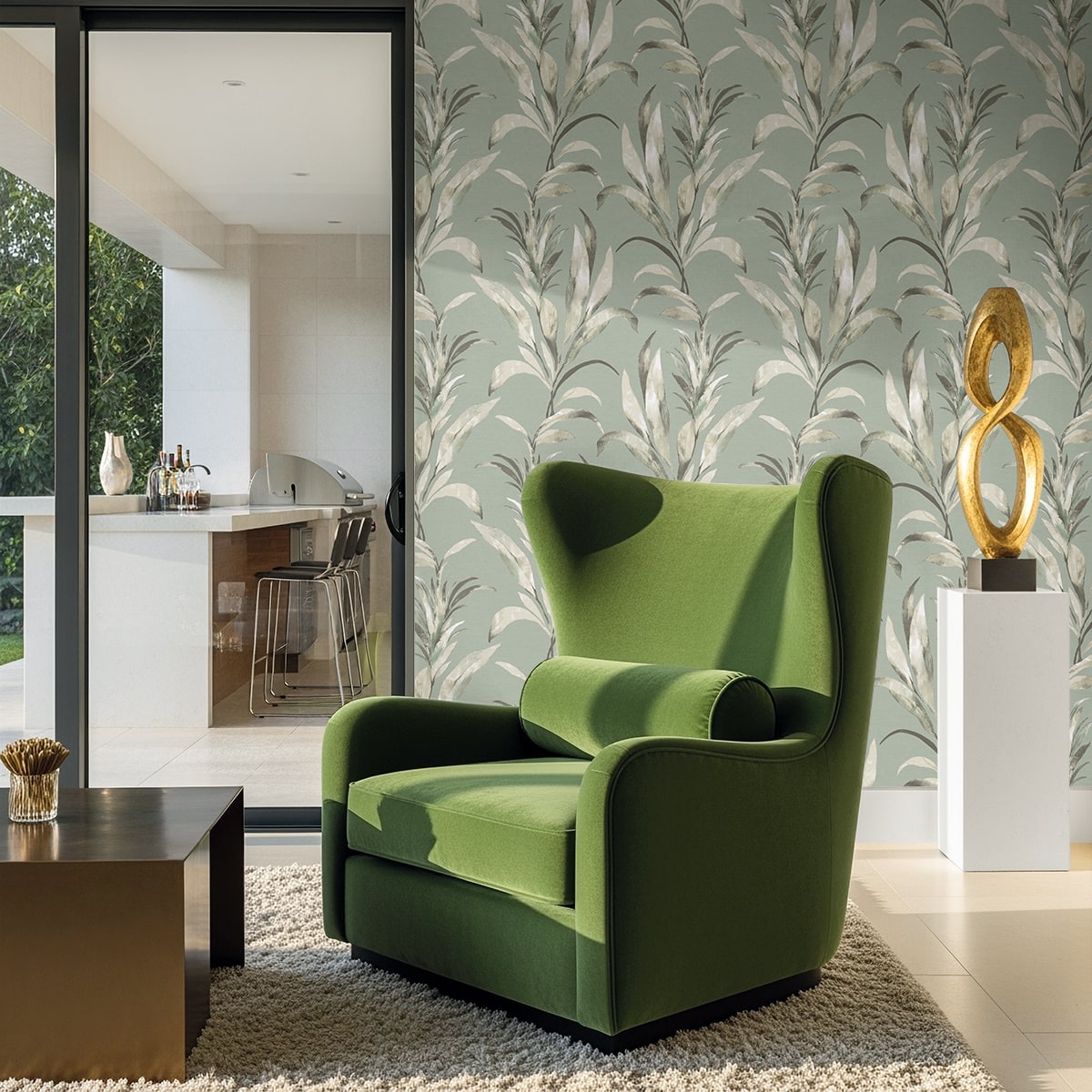 Seabrook Designs  Padma Botanical Tropical Greens   - AG60704