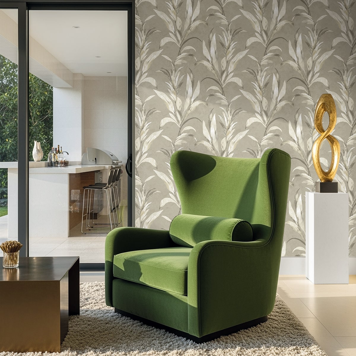 Seabrook Designs  Padma Botanical Tropical Warm Neutrals , Beiges   - AG60705