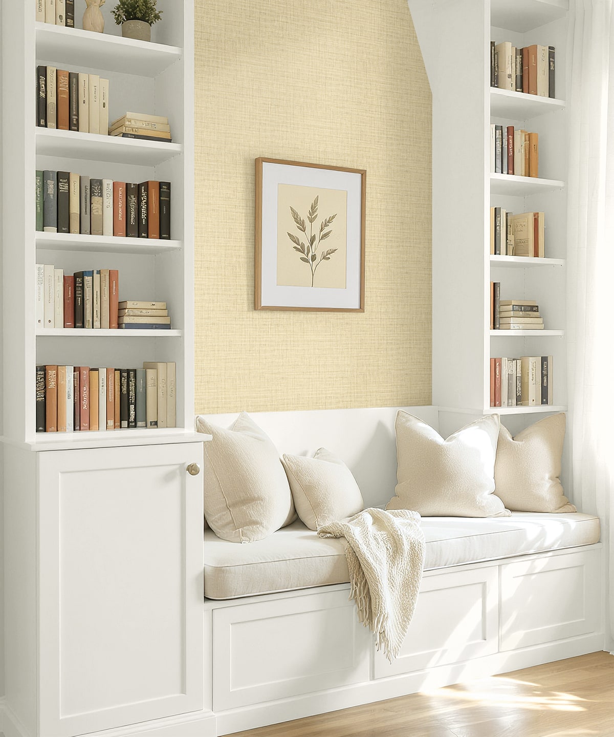 Seabrook Designs  Surya Faux Weave Coastal Warm Neutrals , Beiges   - AG61005