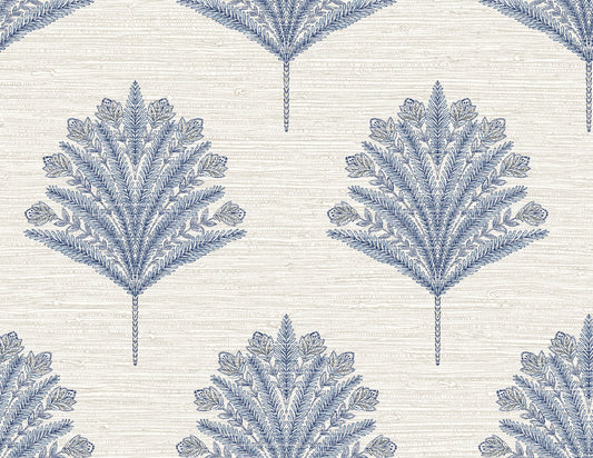 Seabrook Designs  Harta Botanical Coastal Blues   - AG61902