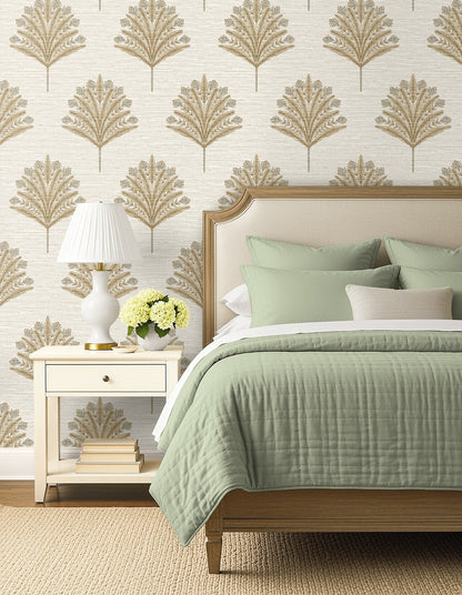 Seabrook Designs  Harta Botanical Coastal Warm Neutrals , Beiges   - AG61906
